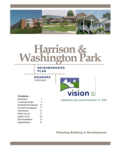 Harrison and Washington Park Neighborhood Plan